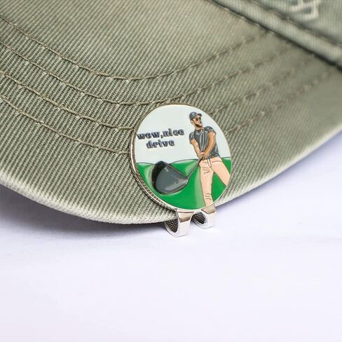 New Golf Ball Position Cap Clip Golf Clip Mark 25mm Round Coin Metal Ball Position Mark in Saudi Arabia