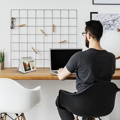 Americanflat Perpetual Flip Calendar for Office Desk - National Park Daily Perpetual Calendar with Spiral Binding featuring 63 National Parks Calendar 5.5" Desktop Size in Kuwait