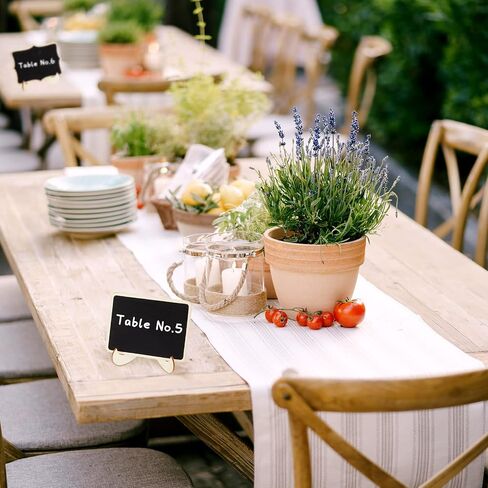 60 Pcs Reusable Mini Chalkboard Signs 6 Designs Small Blackboards with Stand Wooden Food Labels for Party Mini Chalkboard Easel Framed Mini Chalk Boards with Chalk Markers Food Tags for Buffet in Saudi Arabia