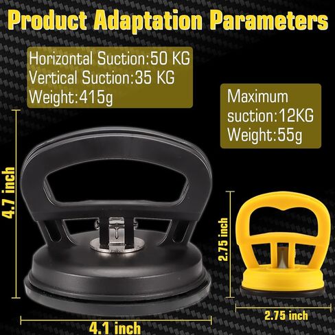مجتذب دنت، مجتذب مزيل دنت السيارة، 3 قطع مجموعة إزالة دنت قوية للسيارات، كوب الشفط مجتذب مع مجموعة إصلاح دنت صغيرة وكبيرة بدون طلاء لجسم السيارة والزجاج والبلاط والمرآة in Kuwait