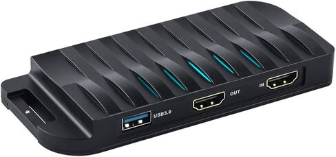 بطاقة التقاط ألعاب TreasLin HDMI، بطاقة التقاط فيديو 4K، USB3.0 HDMI Live Stream مع مدخل Mic Remix وممر HDMI لجهاز PS3/ PS4 Xbox Wii u متوافق مع Windows وLinux وmacOS وOBS in Kuwait