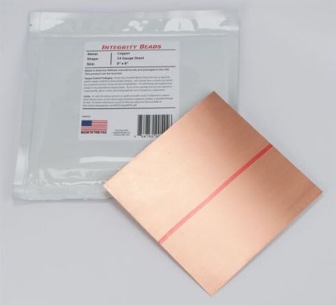 Copper 24 Gauge Sheet - 6" x 6" in Saudi Arabia