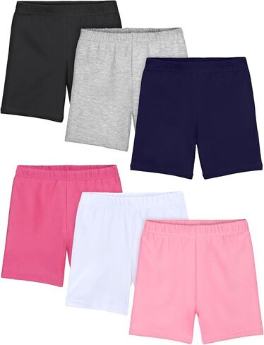 ريسينتا 6 قطع من شورتات الدراجات القطنية للفتيات، شورتات صيفية للرقص والجري، شورتات رياضية لعجلة العجلة، شورتات أمان لتحت الفساتين in Kuwait