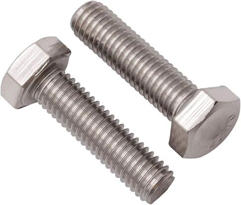 RoyceMart M12-1.75 x 65mm (4 Pack) Stainless Steel 304 (18-8) Hex Head Screws, Hex Head Bolt, Heagon Head Bolt, Full Thread, Plain Finish, Standard DIN933 in Saudi Arabia