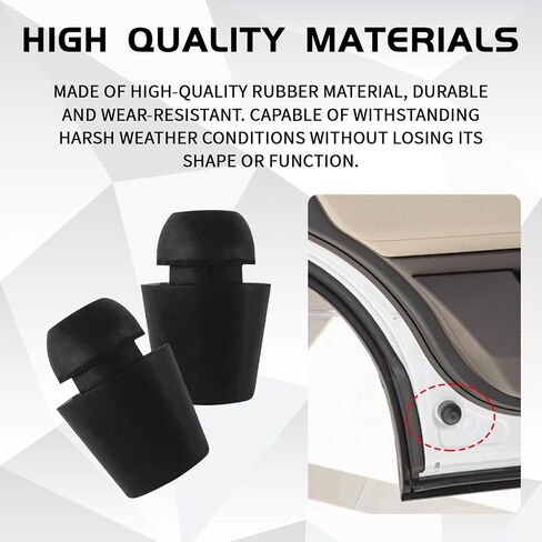 UZZH 10 PCS Car Door Shock Absorber, Rubber Auto Door Bumpers Stopper Soundproof Set, Front Rear Door Buffer Protector Pad Dampers, Vehicle Accessories Guard Cushion for Cars Trucks and SUVs in Saudi Arabia