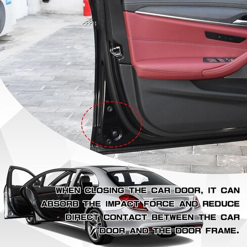 UZZH 10 PCS Car Door Shock Absorber, Rubber Auto Door Bumpers Stopper Soundproof Set, Front Rear Door Buffer Protector Pad Dampers, Vehicle Accessories Guard Cushion for Cars Trucks and SUVs in Saudi Arabia