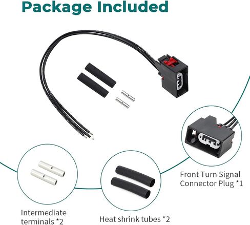 motoparty Front Turn Signal Connector for Jeep Wrangler JK 2007-2018 Great Replacement for 68065016AB in Saudi Arabia