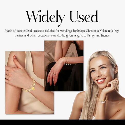 Gold Expandable Bangle Blank Bracelets, Adjustable Wire Bracelets Blank Stainless Steel Bangles Bracelets Set for Jewelry Making Charms Bulk (20PCS) in Kuwait