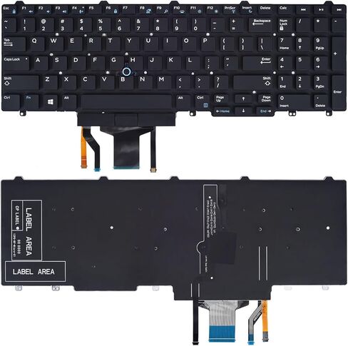 لوحة مفاتيح بديلة بإضاءة خلفية لجهاز Dell Latitude E5550 E5570 E5580 E5590 E5591 5550 5570 5580 5590 5591، الدقة 3510 3520 7510 7520 7710 7720 سلسلة كمبيوتر محمول مع مؤشر تخطيط الولايات المتحدة in Kuwait