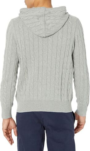 Brooks Brothers Men's Cotton Cable Knit Hoodie Sweater in Saudi Arabia