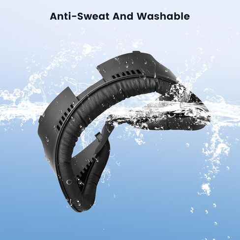 واجهة الوجه ووسادة غطاء الوجه لـ Meta Quest 3، استبدال وسادة إسفنجية لواجهة الوجه لملحقات Quest 3، مع وسادة أنف خفيفة مضادة للتسرب وواقي للعدسات، تصميم لتدوير الهواء in Kuwait