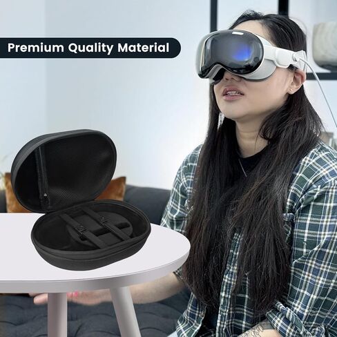 حقيبة سفر متينة من keabys لحقيبة Apple Vision Pro، تصميم محمول، حقيبة تخزين متوافقة مع سماعة رأس Vision Pro VR وملحقاتها، مقاومة للصدمات ومضادة للسقوط، مقاومة للماء in Kuwait