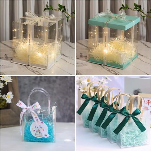 SHRJ 7.05 أونصة من ورق الرافية الممزق، عشب عيد الفصح لصندوق الهدايا، سلة التعبئة والتغليف، لوازم هدايا عيد الميلاد لحفلات الزفاف، متعددة الألوان in Kuwait