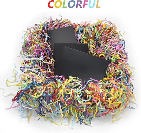 SHRJ 7.05 أونصة من ورق الرافية الممزق، عشب عيد الفصح لصندوق الهدايا، سلة التعبئة والتغليف، لوازم هدايا عيد الميلاد لحفلات الزفاف، متعددة الألوان in Kuwait