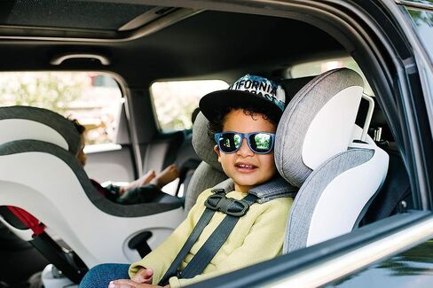 Clek Foonf Convertible Car Seat with Rigid LATCH, Crumple Zone safety system, Adjustable Headrest, Reclining Design, Anti-Rebound Bar & Flame Retardant-Free (Railroad Ziip) in Saudi Arabia