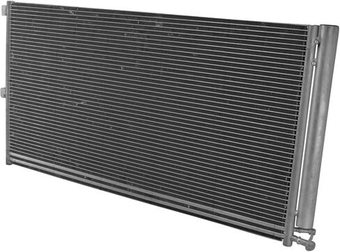 TRQ AC Condenser A/C Air Conditioning w/Oil Cooler & Receiver Drier Compatible with Ford in Kuwait