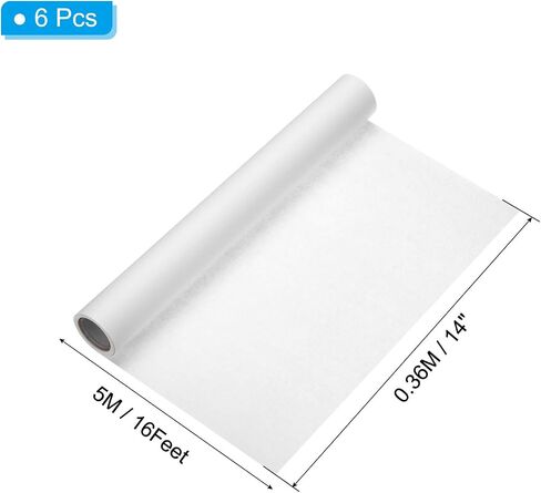 PATIKIL 16Feet x 14" Art Easel Paper Roll，6Pcs Wrapping Paper Art Craft Paper Kraft Paper for Painting, Crafts and Gift Wrapping, White in Saudi Arabia