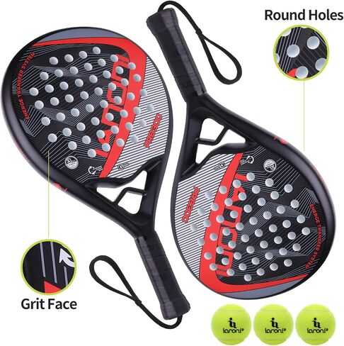 IANONI Padel Racket Carbon Fiber Surface with EVA Memory Flex Foam Core Padel Tennis Racquets Paddle Tennis Racket in Saudi Arabia