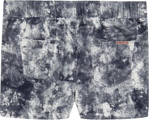 HUDSON Girls' French Terry Shorts with Pockets with Elastic Pull-on Waistband, Tie Dye Prints in Saudi Arabia