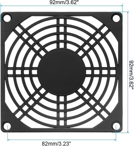PATIKIL 92mm Computer Fan Filter Grill with Screws, 10 Pack ABS Plastic Frame Ventilator Grill Protector Mesh Dustproof Case Cover for Computer, Fan, Black in Saudi Arabia