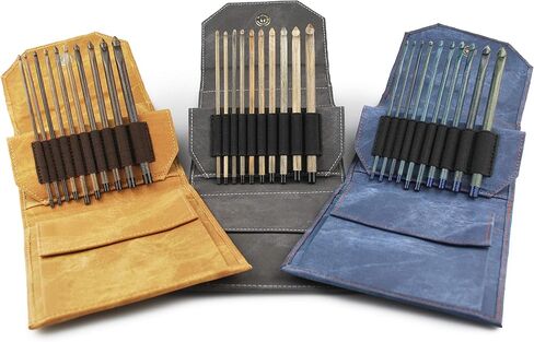 LYKKE Driftwood Crochet Hook Set - Grey Denim Case in Saudi Arabia