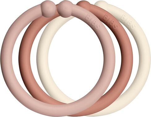 BIBS Loops 12-Pack, BPA Free, Made in Denmark. Polypropylene, Blush/Woodchuck/Ivory in Saudi Arabia