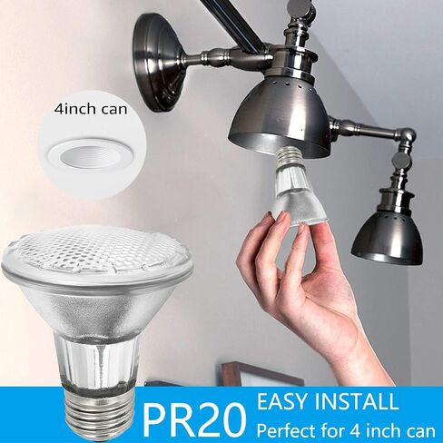 Par20 Bulbs, 2 Pcs 120V 50W Par20 Flood Light Bulbs, E26 Medium Base Long Lasting Life High Output Reflector Flood Lights -Warm Light in Saudi Arabia