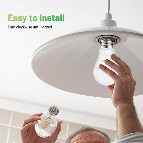 A19 LED Light Bulb, 100W Equivalent Light Bulbs, 15W 5000K Daylight, 1500 Lumens, Non-Dimmable LED Bulb, E26 Standard Base for Indoor and Outdoor, ETL Listed, 6-Pack in Saudi Arabia