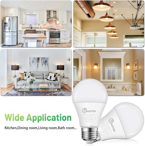 A19 LED Light Bulb, 100W Equivalent Light Bulbs, 15W 5000K Daylight, 1500 Lumens, Non-Dimmable LED Bulb, E26 Standard Base for Indoor and Outdoor, ETL Listed, 6-Pack in Saudi Arabia