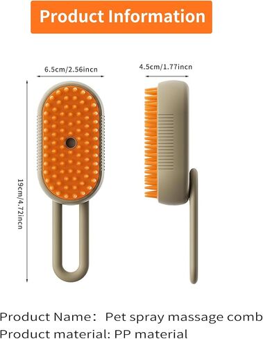 HERFST Steamy Cat Brush Pro, Upgraded 3 in 1 Cat and Dog Steam Hair Brush for Massaging and Cleaning Shedding Pets, Steamy Pet Hair Brush with Steam. in Saudi Arabia