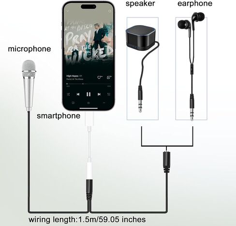 RICHUPON Mini Microphone for iPhone iPad, Portable Karaoke ASMR Mic with Stand for Voice Video Recording Singing/Vlogs/Podcasting Tiktok/You Tube(Silver) in Kuwait