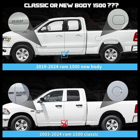 غطاء تونيو لسرير الشاحنة متوافق مع هيكل دودج رام 1500 الجديد (2019-2024) صندوق قياسي بطول 6.4 قدم بدون رامبوكس، نمط قابل للطي ناعم، ليس لـ 03-24 1500 Classic&2500 3500 in Kuwait