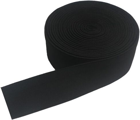 Paictheix Elastic Band for Sewing Waistband, Heavy Stretch High Elasticity Knit Elastic Bands for Sewing Pants Waist Clothes (Black, 4cm X 5 yards) in Saudi Arabia