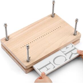 مكبس الكتب UzecPk، مكبس تجليد الكتب، مجموعات تجليد الكتب، مواد تجليد الكتب، لوازم تجليد الكتب لكتب تجليد الكتب DIY صنع 11.8 × 7.6 بوصة in Kuwait