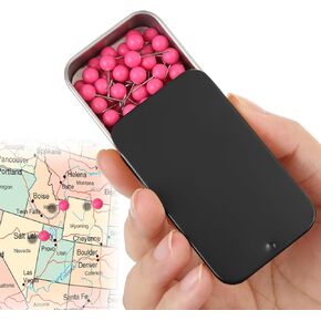 Black Push pins,Small Round-Headed map pins, Home Offices and DIY Craft Projects (Black 1) in Saudi Arabia