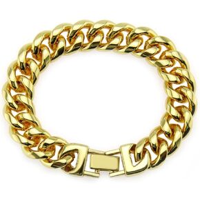 سوار كوبي بعرض 15 ملم للرجال - 8.5 بوصة، سلسلة هيب هوب هدية لزوجها وصديقها in Kuwait