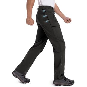 سراويل Moosehill للتنزه سيرًا على الأقدام للرجال: خفيفة الوزن وسريعة الجفاف ومقاومة للماء مع 6 جيوب للاستخدام في الهواء الطلق والسفر والعادية in Kuwait