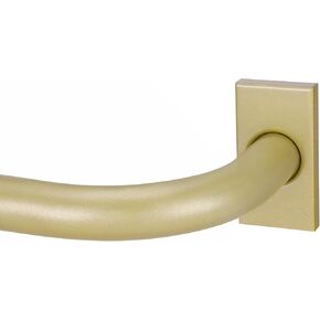 قضبان ستائر ذهبية شديدة التحمل للنوافذ من 32 إلى 120 بوصة، ملفوفة حول قضبان معالجة نافذة التعتيم الطويلة، قضيب ستائر منحني قابل للتعديل مقاس 1 بوصة للأماكن الداخلية والخارجية، جميعها معدنية، سهلة التركيب in Kuwait