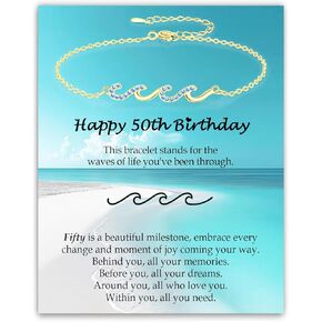 هدايا سوار موجة للنساء، سوار موجات الذهب الفضي من الحياة هدية عيد الميلاد لصديق ابنة أمي حفيدة ابنة أخت Bestie BFF Sister in Kuwait