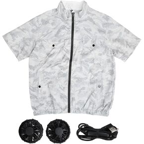 سترة تبريد مع مروحتين، سترة ثلج قابلة للتنفس مع 3 مستويات سرعة قابلة للتعديل، ملابس مكيفة للدوران للعمل في الطقس الحار (M) in Kuwait