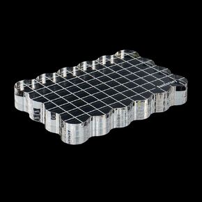 4 Pieces Acrylic Stamp Blocks Set, 15mm Thick, Clear Stamping Tools with Grid Lines Decorative Stamp Blocks for Scrapbooking Crafts Card Making in Kuwait