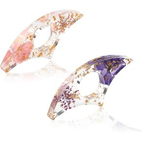 حامل صفحة الكتاب، حامل صفحة الإبهام للقراءة، قطعتان من الإشارة المرجعية المصنوعة يدويًا من الراتنج الزهري المجفف، حامل صفحات حلقة الإبهام، حامل فتاحة الكتب، ملحقات القراءة للمعلمين، قراء الكتب، هدايا محبي الكتب in Kuwait