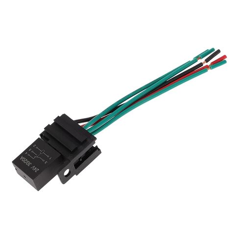 5 Pins 30A 24V Auto Relay W/Harness Sockets Waterproof Car Relay Black 1 Pc in Saudi Arabia