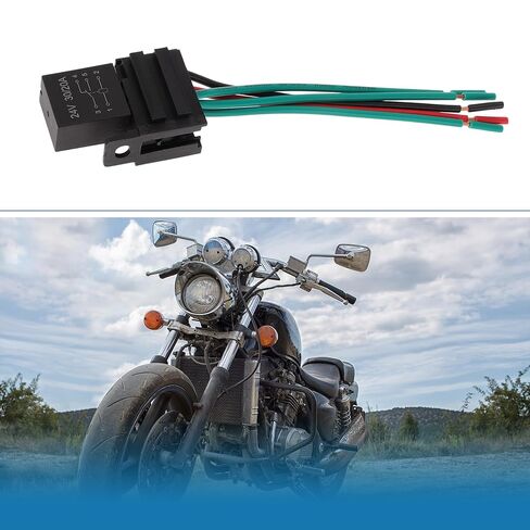 5 Pins 30A 24V Auto Relay W/Harness Sockets Waterproof Car Relay Black 1 Pc in Saudi Arabia