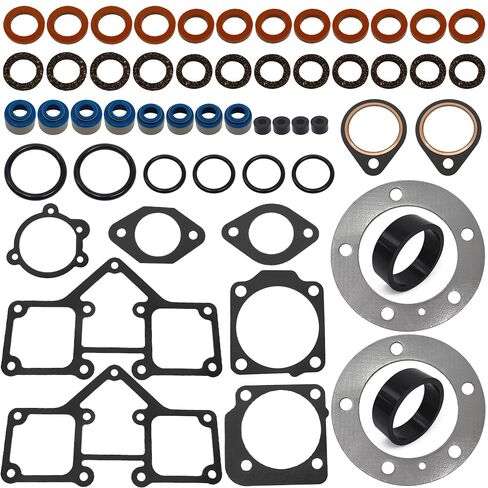 58 PCS Top End Gasket Kit for Harley Electra Glide Sport Glide Super Glide Wide Glide Fat Bob 1966-1984 in Saudi Arabia