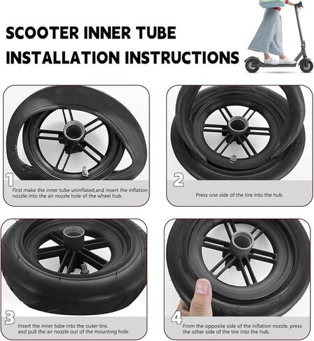 8.5x3 Scooter Tire Inner Tube, 8 1/2x2 (50-134) Replacement Inner Tubes, 8.5 inch Tires Replacement, for Xiaomi M365/Pro VSETT 8/9 Macury Zero 9 Gotrax GXL V2/XR Electric Scooter (2 Pack) in Kuwait