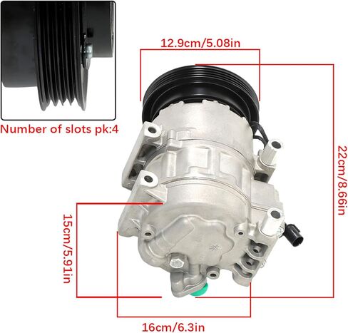AC Compressor Replacement for Accent 2006 2007 2008 2009 1.6L 6512437 in Saudi Arabia