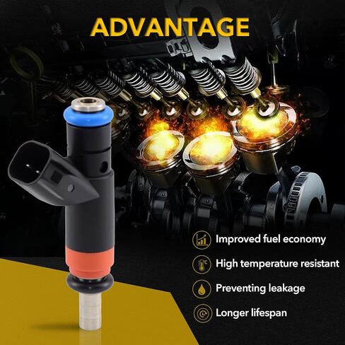8pcs Fuel Injectors FJ732 05037479AA Compatible for Ram 1500 2500 3500 Pickup, Compatible for Dodge Charger Durango Magnum, Compatible for Jeep Grand Cherokee Commander V8 5.7L 6.1L in Kuwait