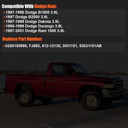1997-2001 6Pcs Fuel Injectors Compatible for Dodge Ram 1500 1997-2001 Dakota 1997-1999 Durango 1998-1999 B1500 1997-1998 B2500 1997 3.9L V6 Replace 0280150998 in Saudi Arabia