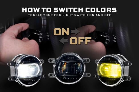 موريموتو XB Evo+ مصابيح ضباب LED بيضاء/أصفر لسيارة تويوتا 4 رنر 10-24 in Saudi Arabia